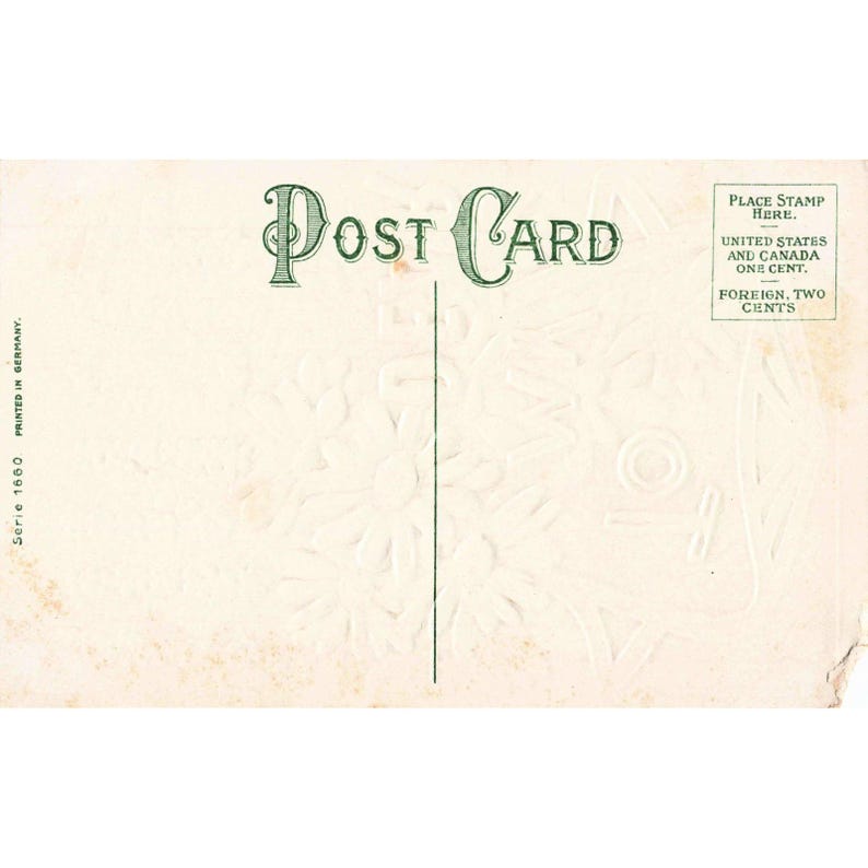 Antique To My Dear Uncle Floral Embossed Postcard Series 1660 Printed in Germany image 2