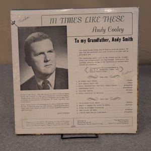 Andy Cooley In Times Like These Vinyl LP Gospel Hymns Prestige Productions 60422 image 2