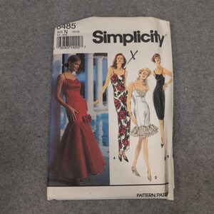 Simplicity 8485 Misses Evening Gown Cocktail Dress Sewing Pattern Size 10-14 image 1