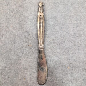 Godinger Silver Plated Pineapple Finial Butter Spreader Cheese Knife Fluted image 2