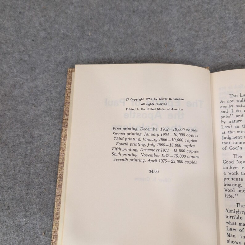 Oliver B Greene The Epistle of Paul to the Galatians Hardcover 1975 Gospel Hour image 3