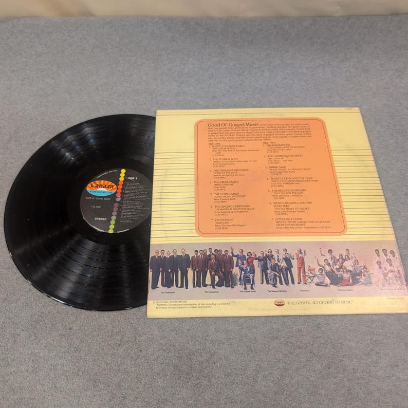 Good Ol Gospel Music Vinyl LP Canaan Records CAS-9833 Compilation 1978 VG image 2
