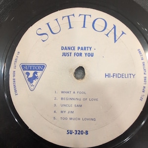 Sutton Dance Party Just For You Vinyl LP SU-320 Hi-Fidelity 33 RPM afbeelding 4