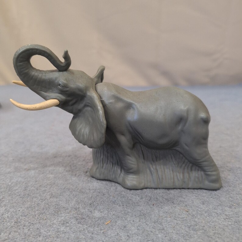 Vintage Avon Majestic Elephant Wild Country After Shave Decanter Grey Glass image 1