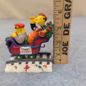 The Simpsons Christmas Express Mayor Quimby Vote Quimby Sleigh Figurine 2004 image 2