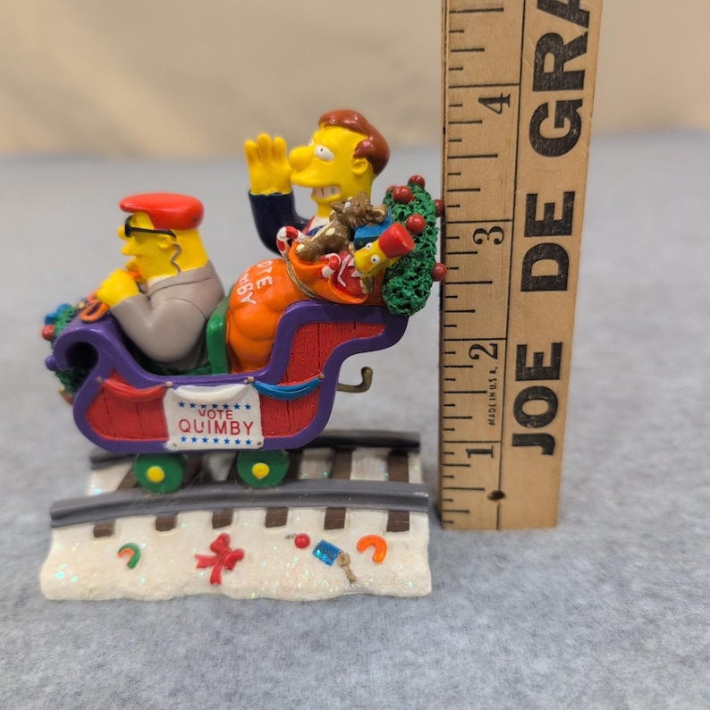 The Simpsons Christmas Express Mayor Quimby Vote Quimby Sleigh Figurine 2004 image 2