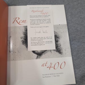 Rembrandt at 400 Art Exhibition Catalogue Franklin Bowles Galleries image 3