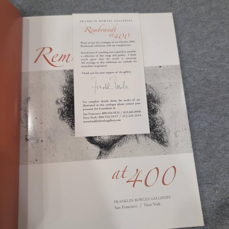 Rembrandt at 400 Art Exhibition Catalogue Franklin Bowles Galleries image 3