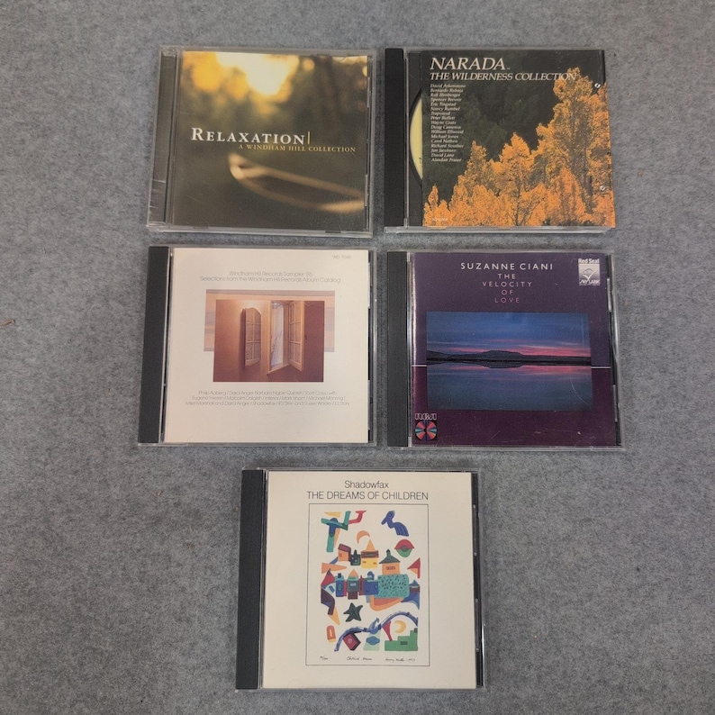 Windham Hill Narada New Age CD Lot Suzanne Ciani Shadowfax Sampler 5 Disc Set image 1