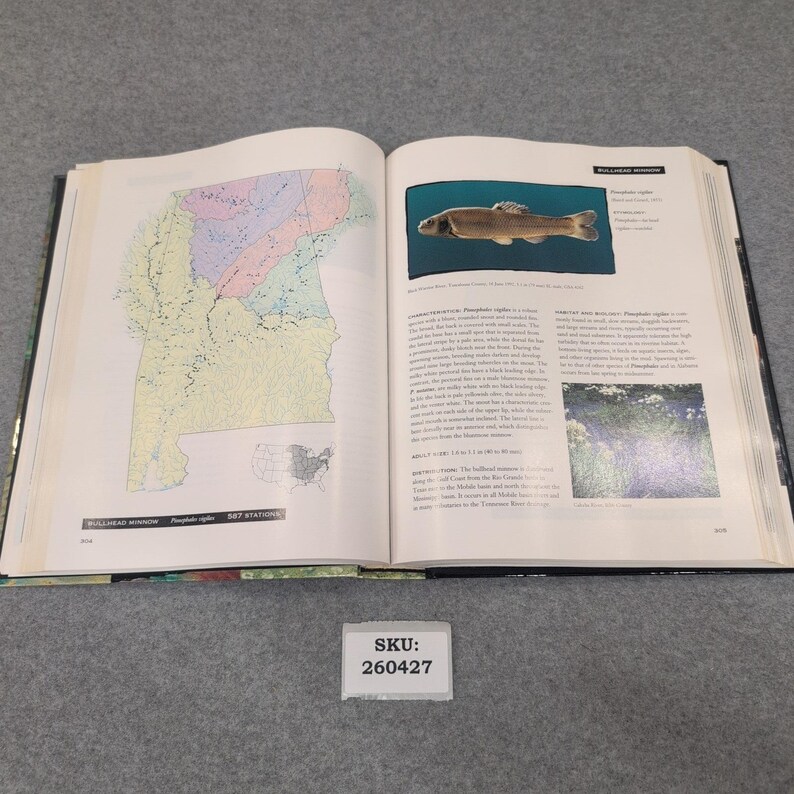Fishes of Alabama and the Mobile Basin Oxmoor House 1996 Hardcover with Map image 9
