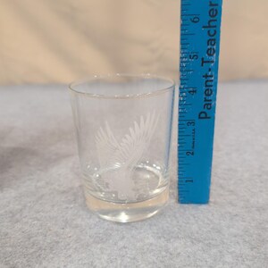 Citgo Etched Eagle Clear Glass Tumblers Set of 8 Promotional Barware image 3