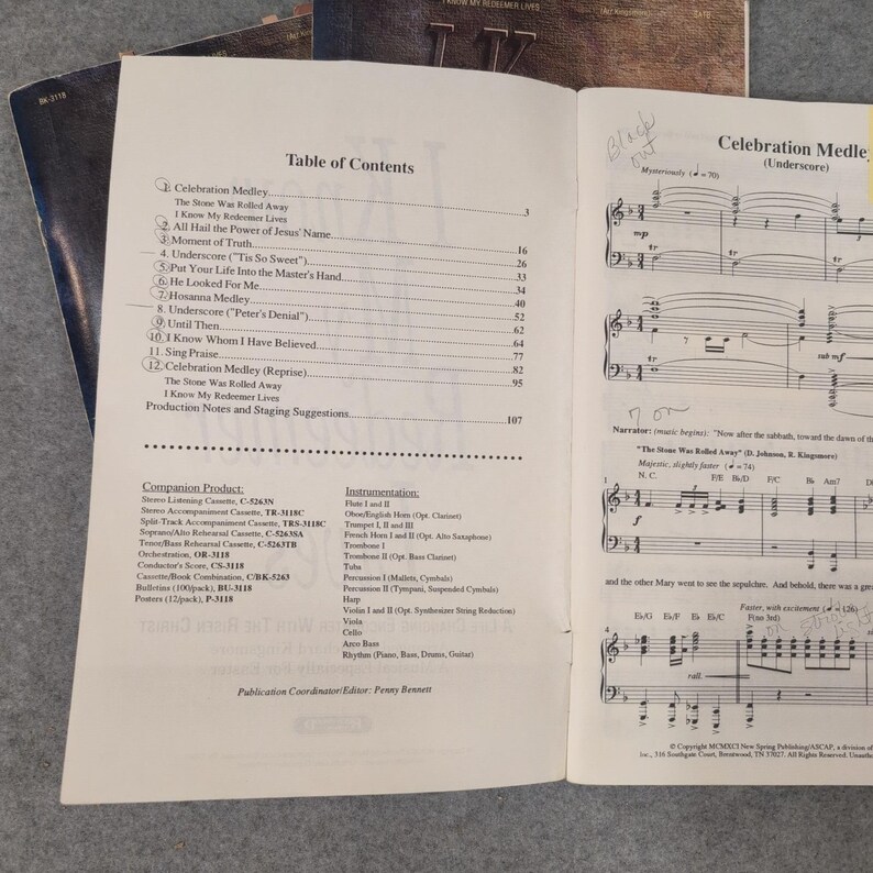 I Know My Redeemer Lives Easter Musical SATB Richard Kingsmore Lot of 3 BK-3118 image 3