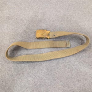 Vintage Boy Scouts of America Belt Buckle Web Belt Metal Brass Emblem 32 in image 1