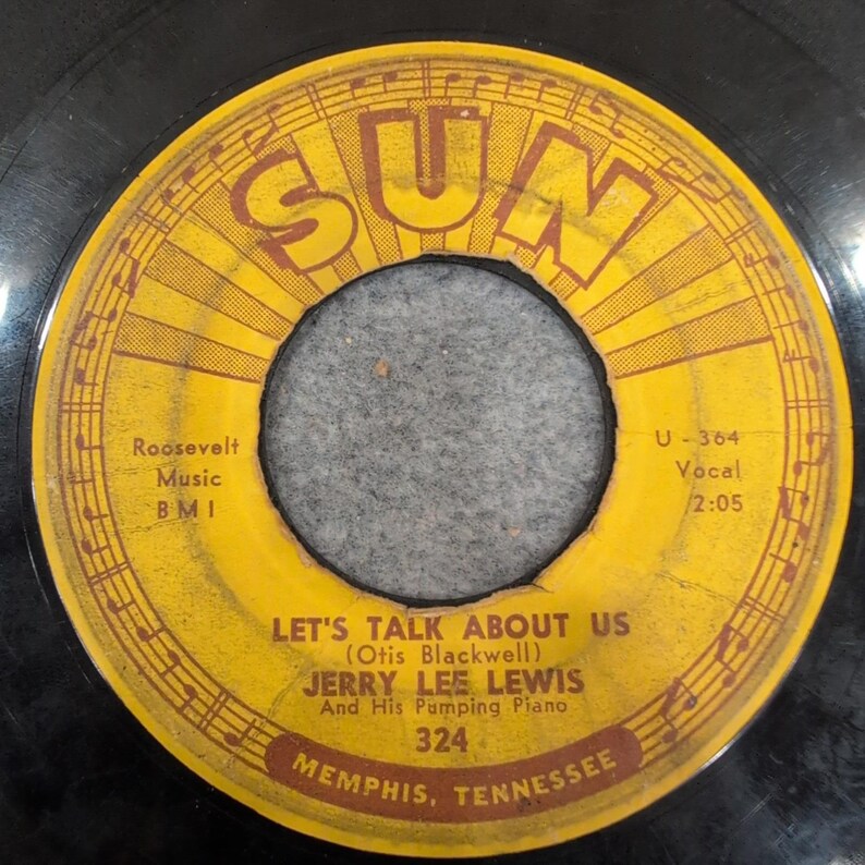 Jerry Lee Lewis Lets Talk About Us Ballad of Billy Joe Sun Records 324 45 RPM image 2