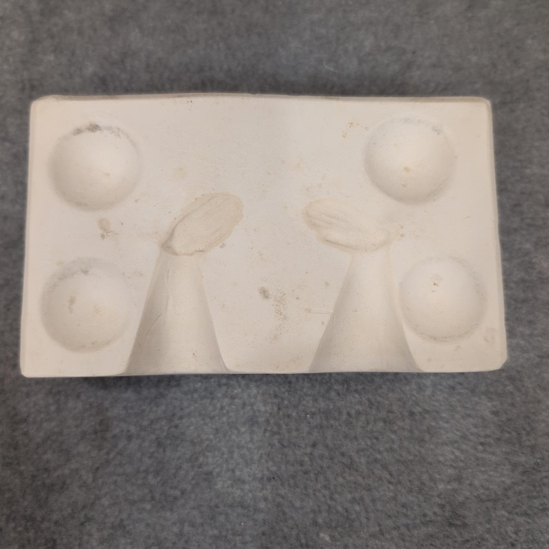 Vintage Ceramic Mold Marys Hands Christmas Angel Candle Holder Craft image 1