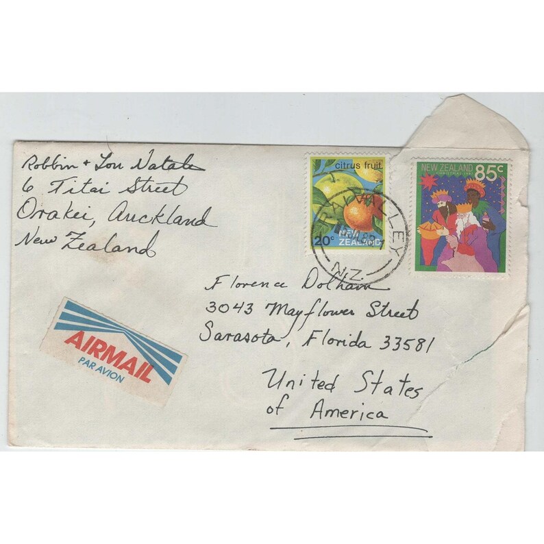 Konvolut von 13 Vintage-Briefumschlägen mit Poststempeln aus Sarasota, Florida, aus den 1950er- bis 1980er-Jahren Bild 11