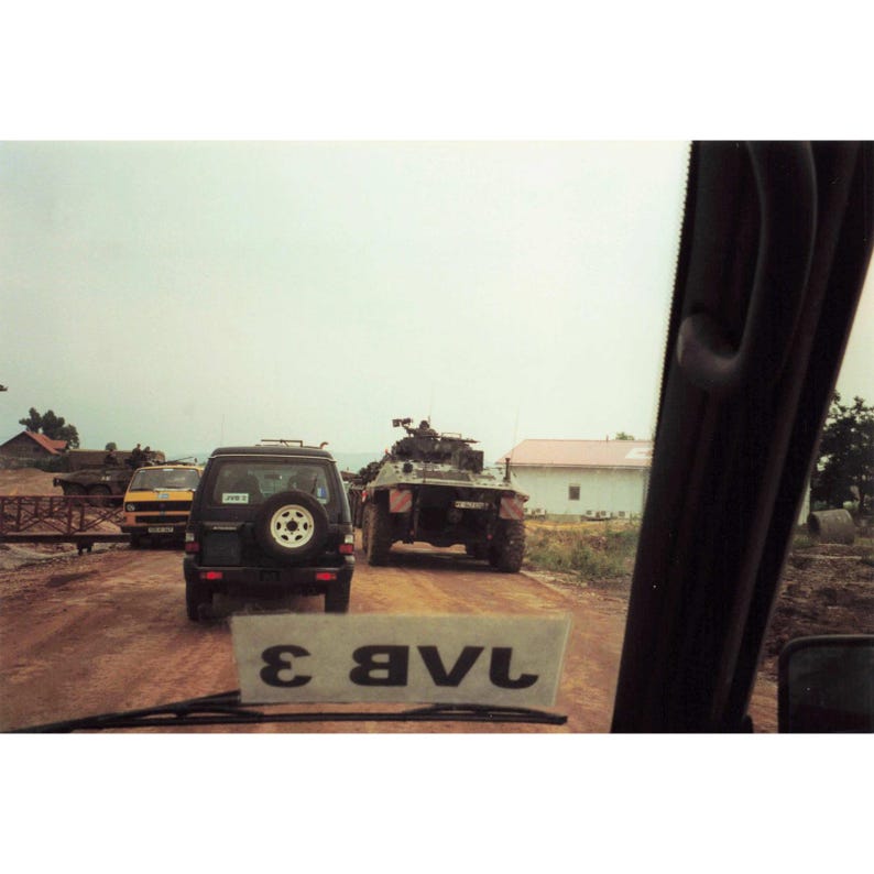 Vintage 1999 Bosnia SFOR Peacekeeping Lot USAF Officer APCs Checkpoint 6x4 image 6