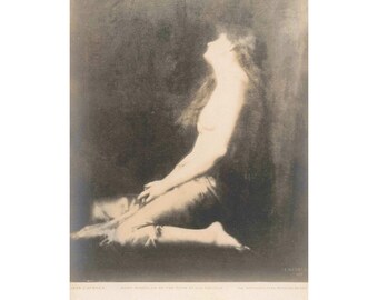 Vintage Jean J Henner Mary Magdalen at the Tomb of Our Saviour MET Postcard