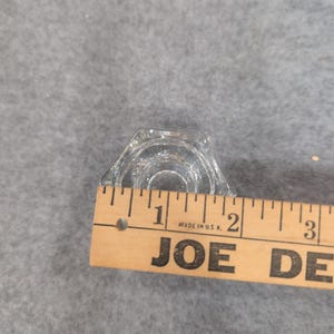 USA Crystal Hexagon Lead Glass Taper Candle Holders Set of 7 Clear Faceted image 5