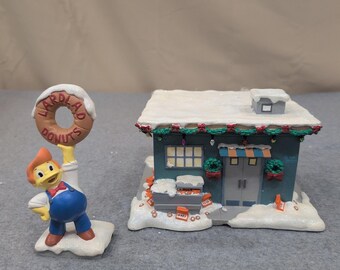 Hawthorne Village The Simpsons Christmas Village Lard Lad Donut Shop 2005 Light