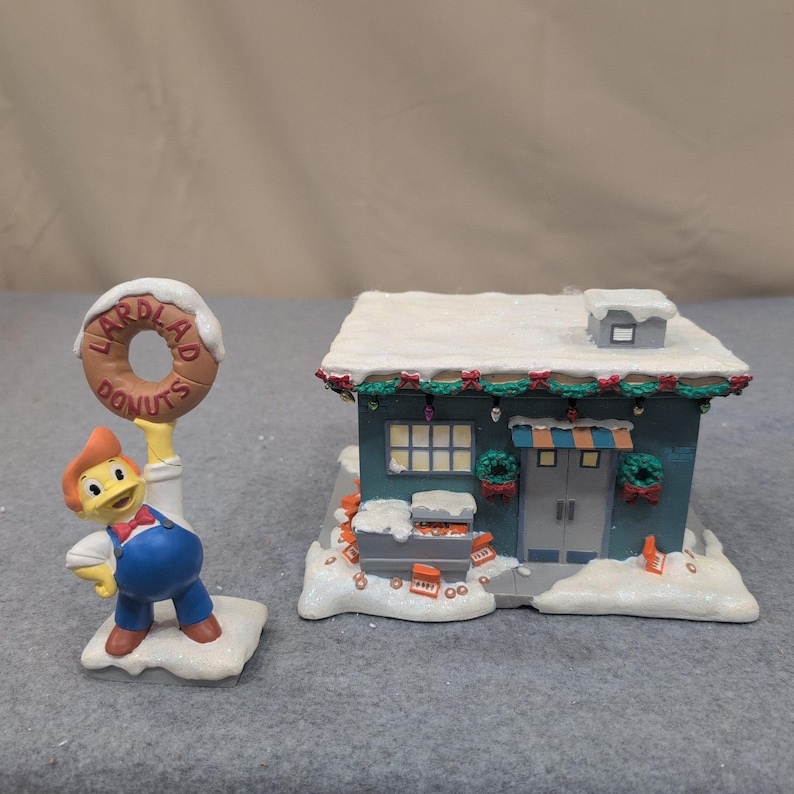Hawthorne Village The Simpsons Christmas Village Lard Lad Donut Shop 2005 Light image 1