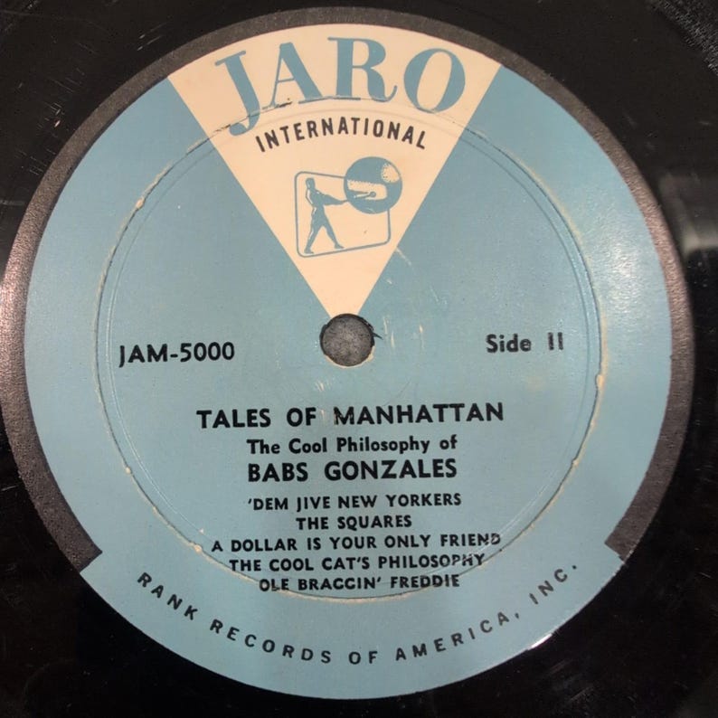 Babs Gonzales Tales of Manhattan Vinyl LP Jaro International JAM-5000 1959 Jazz image 5