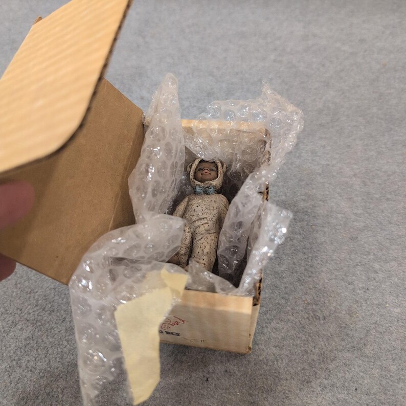 Martha Holcombe All God's Children Bo Figurine 1530 Bear Suit COA Box 1988 image 6
