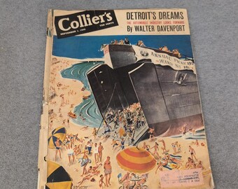 Collier's Magazine September 1 1945 Detroit's Dreams Walter Davenport WWII Era