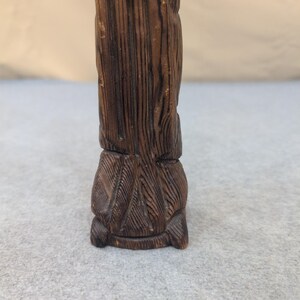 Vintage Hand Carved Wood Figurine Wise Man Prophet Religious Folk Art Sculpture image 8
