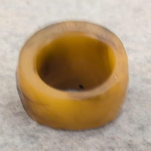 Unique Vintage Faceted Amber Brown Resin Ring Statement Fashion Jewelry image 3