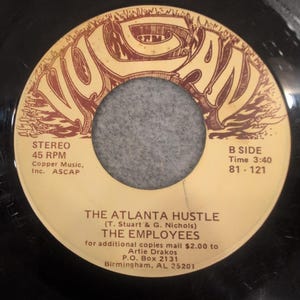 Los empleados engañados de nuevo El ajetreo de Atlanta Vulcan 81-121 Disco de vinilo de 45 RPM imagen 2