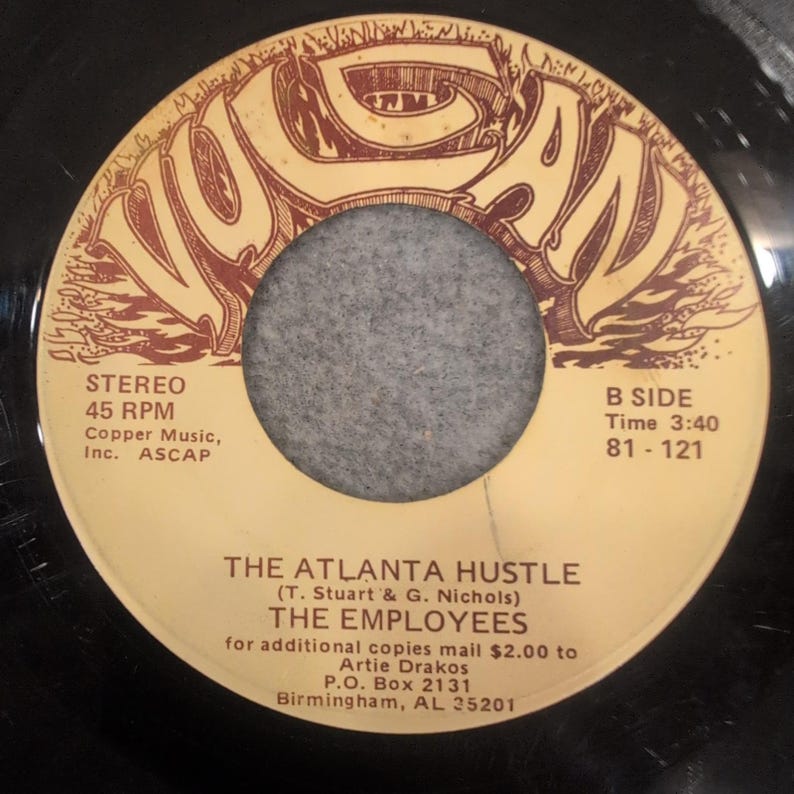 Los empleados engañados de nuevo El ajetreo de Atlanta Vulcan 81-121 Disco de vinilo de 45 RPM imagen 2