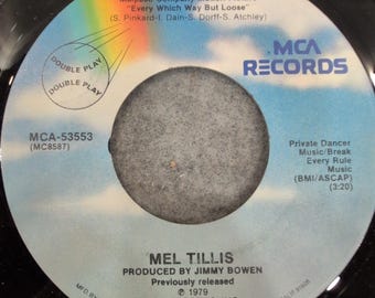 Mel Tillis Coca Cola Cowboy 45 toeren vinyl MCA-53553 Country single