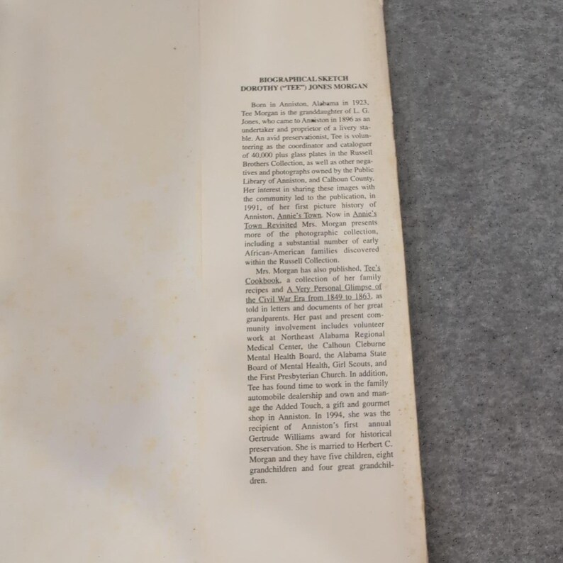 Annie's Town Revisited Signed Tee Morgan Anniston Alabama Picture History Book image 4