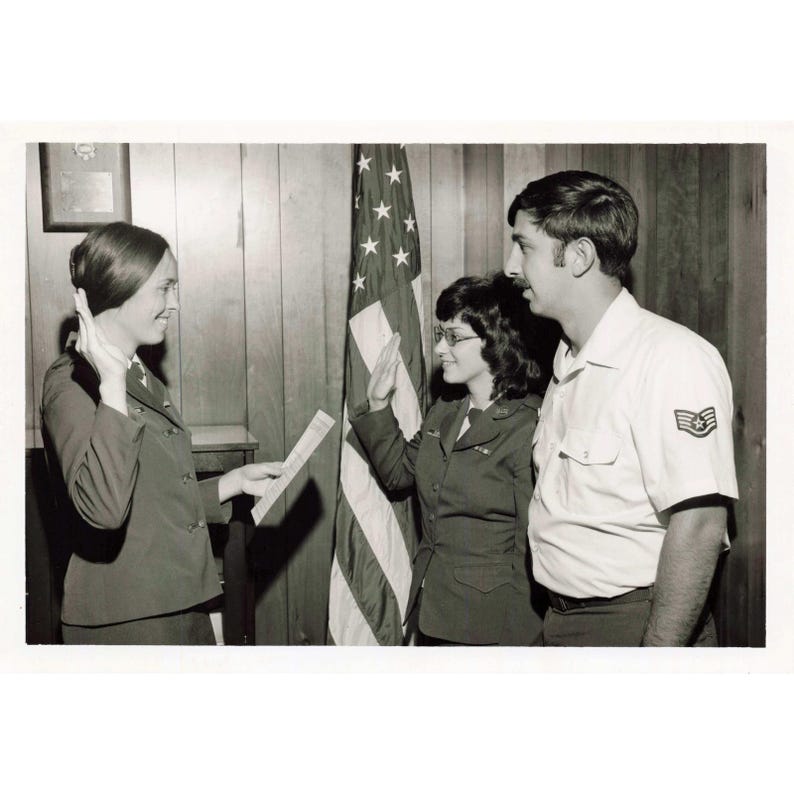 Vintage 1970s-80s USAF Maxwell AFB Swearing-In Ceremony Photo Lot of 3 image 1