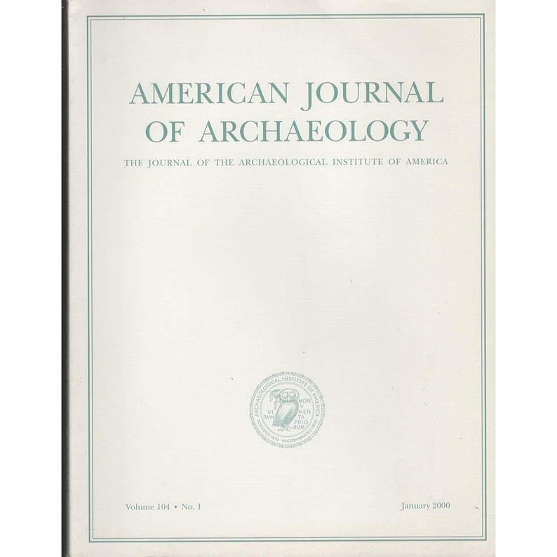 American Journal of Archaeology Jan 2000 Roman Aqueducts Neolithic Statues Doric image 1