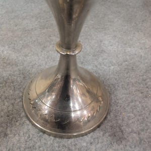 World Gift India Silver Tone Etched Floral Goblets Chalice Set of 6 NA306 image 8