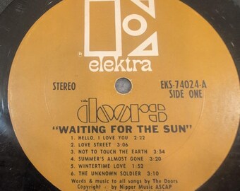 The Doors Waiting For The Sun Vinyl LP Record Elektra EKS-74024 Stereo No Sleeve