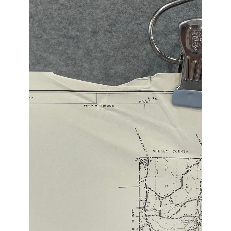VTG 1978 Chilton County Alabama Highway Map 27" x 18" Clanton Jemison Thorsby image 5