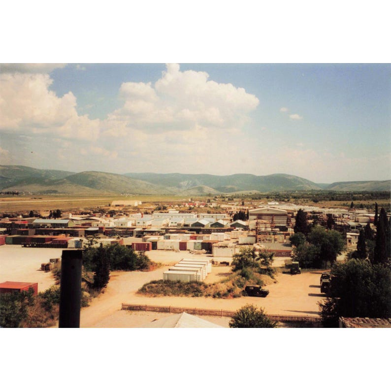 Vintage 1999 Bosnia SFOR NATO Base Airstrip Aerial Photo Lot of 9 6x4 image 2