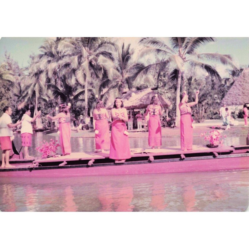 Vintage 1970s Polynesian Cultural Center Hawaii Canoe Pageant Photo Lot of 16 image 9
