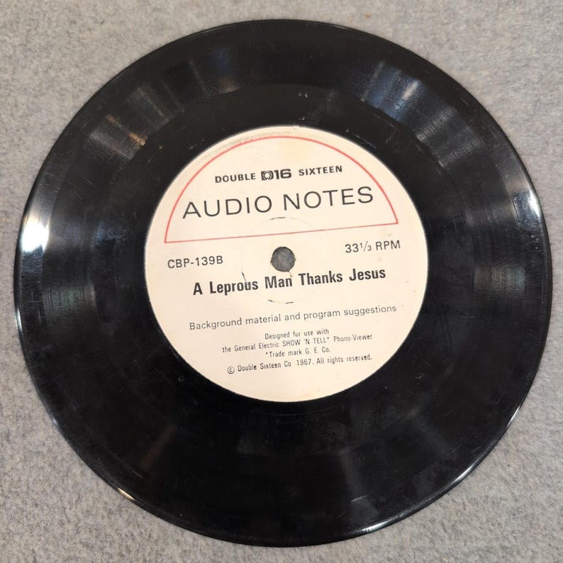 Double Sixteen Canon Bible Program A Leprous Man Thanks Jesus Show N Tell 1967 image 2