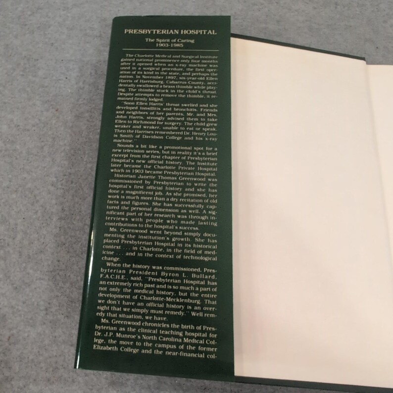 Ospedale Presbiteriano Lo Spirito di Cura 1903-1985 Libro di Storia Greenwood immagine 2