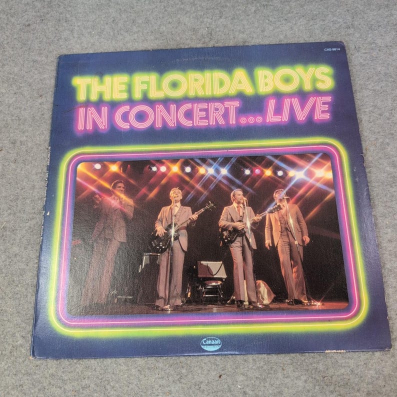 The Florida Boys In Concert Live Vinyl LP Canaan CAS-9814 Southern Gospel image 1