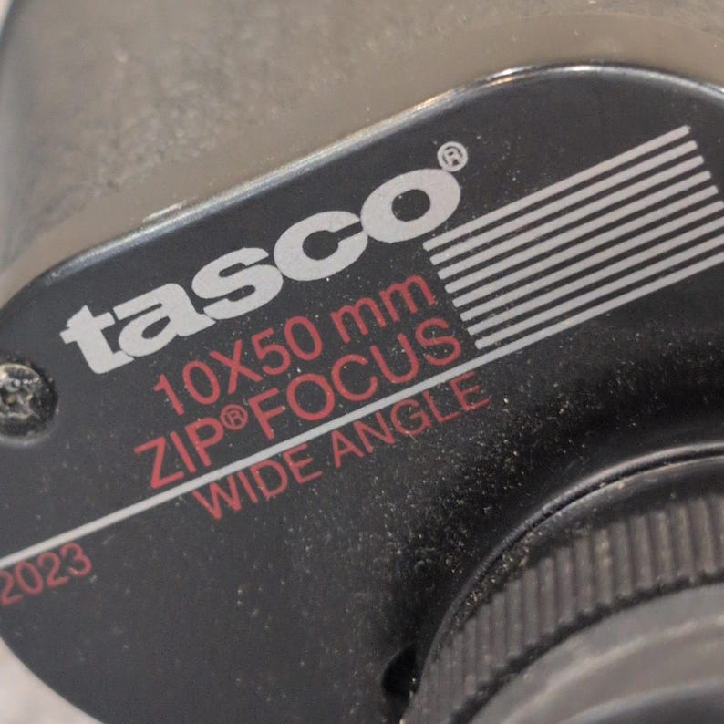 Tasco 10x50mm Zip Focus Wide Angle Binoculars Model 2023 Black Coated Optics image 3