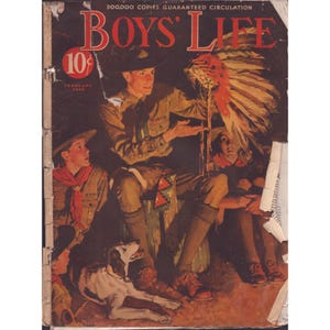 1936年2月号ボーイズライフ誌ノーマン・ロックウェル表紙コカ・コーラ広告ボーイスカウト 画像 1