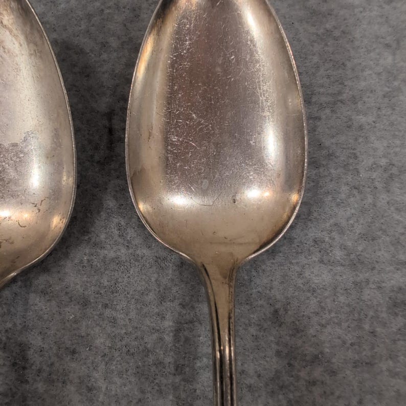 Alvin Patent Spoons Set of 6 Antique Serving Tableware image 2
