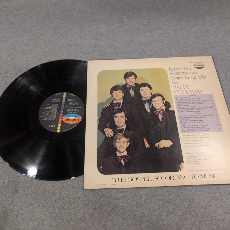 The Happy Goodmans Leave Your Sorrows Vinyl LP Canaan CAS-9706-LP Gospel 1972 image 2