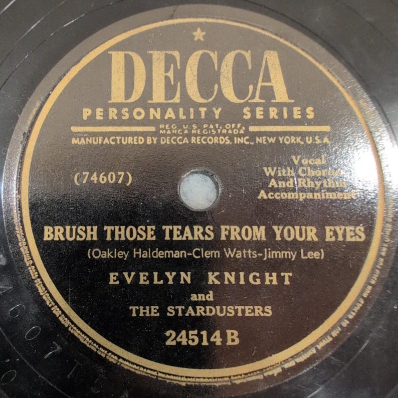 Evelyn Knight A Little Bird Told Me Decca 24514 78 RPM Shellac Record 1948 VG image 2