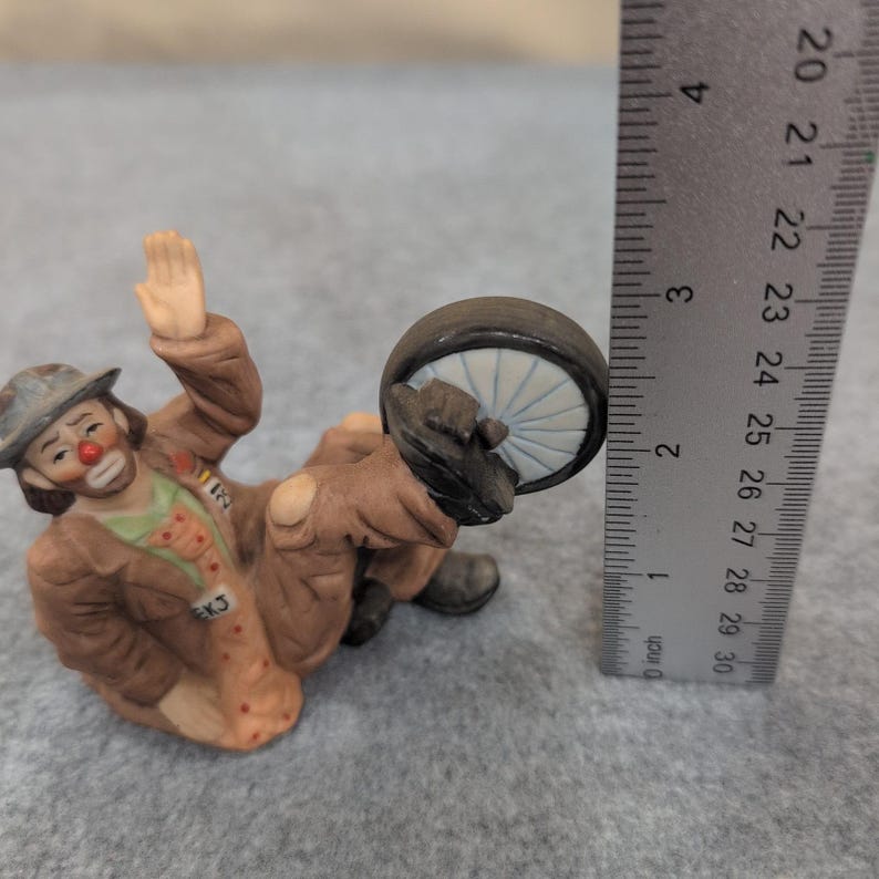 Emmett Kelly Jr Collectibles Porcelain Clown Figurine Riding Unicycle image 6